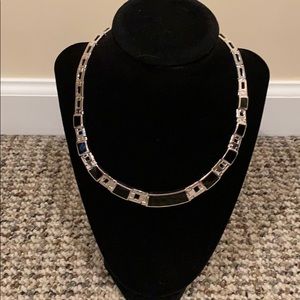 Sterling silver with onyx necklace